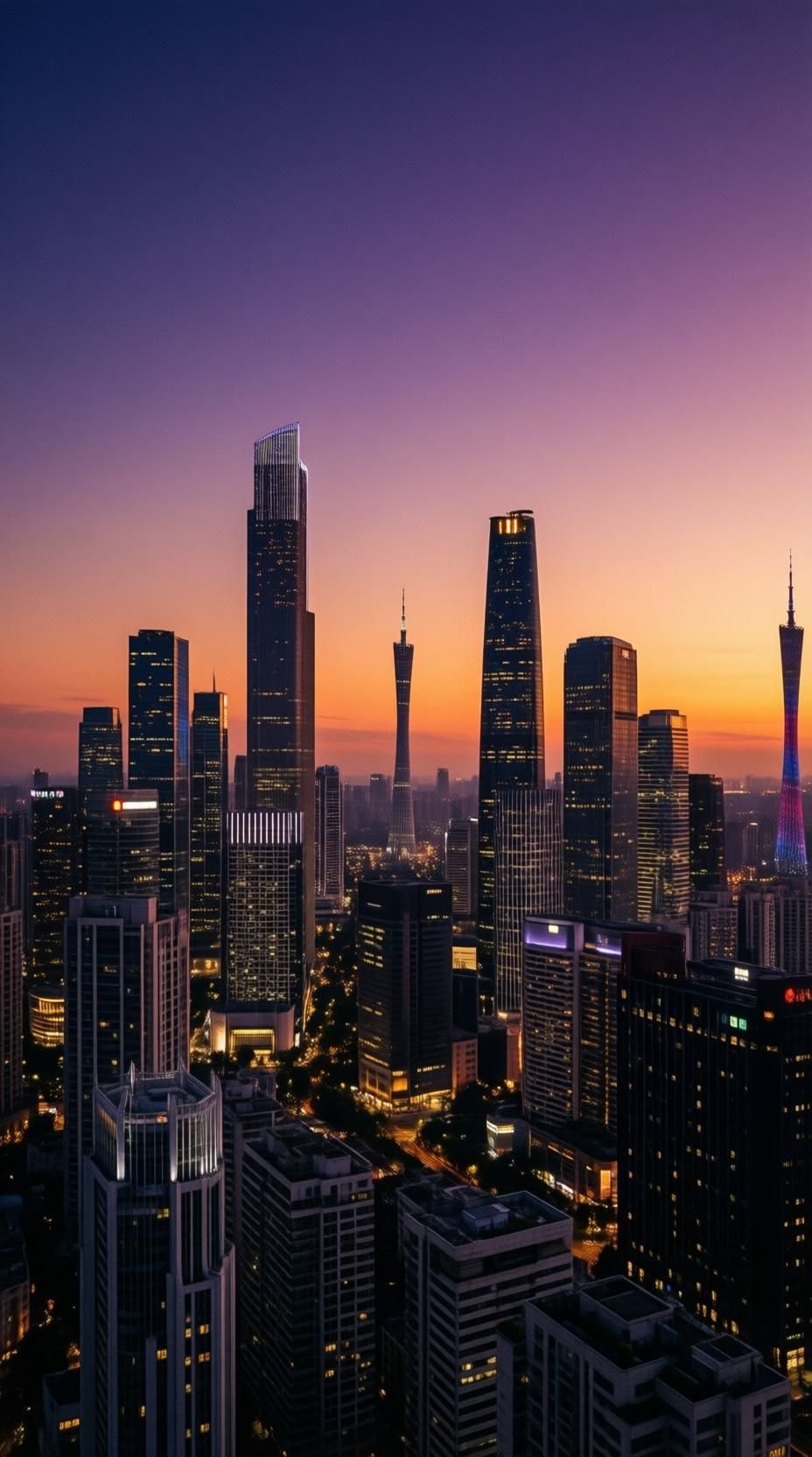 A sprawling metropolitan skyline at dusk representing the wide reach of our virtual doorman services across the city.